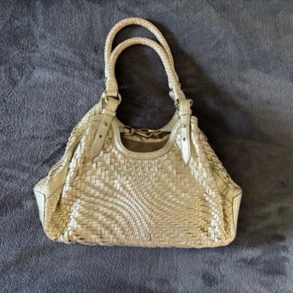 Cole Haan Gold Woven Leather bag - Picture 2 of 7